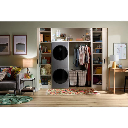 WHIRLPOOL Compact ENERGY STAR Ventless Heat Pump Laundry Tower with 2.7-cu ft Washer and Electric 4.3-cu ft Dryer Stainless - WFH5424SJ
