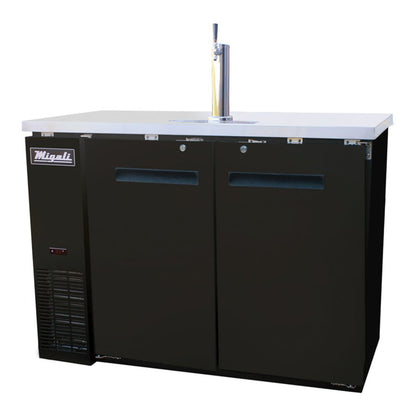 Migali C-DD23-1-HC (1) Single Draft Tower 23.5? Beer Dispenser (1) 1/2 Keg Capacity - C-DD23-1-HC
