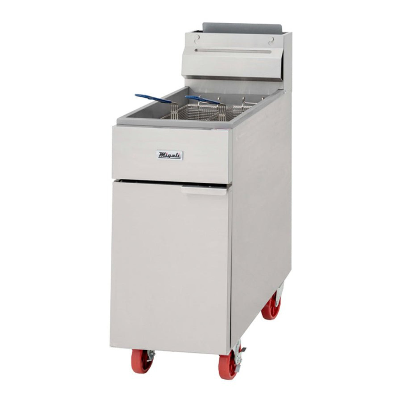 Migali C-F50-LP Liquid Propane 50 lb Floor model Fryer 120,000 BTU - C-F50-LP