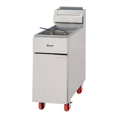Migali C-F50-NG Commercial Natural Gas 50 lb Deep Fryer - 136,000 BTU - C-F50-NG