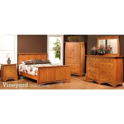 QW Amish Millcraft Vineyard Panel 6 Drawer Storage Bed - MDT92QN