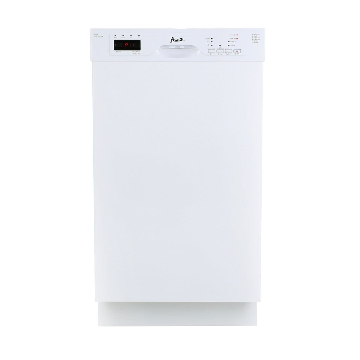 Avanti 18" Built In Dishwasher - DWF18V0W