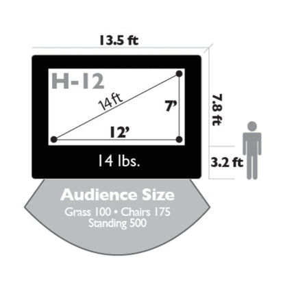 Open Air Cinema Home Outdoor Movie Screen Kit - H-9