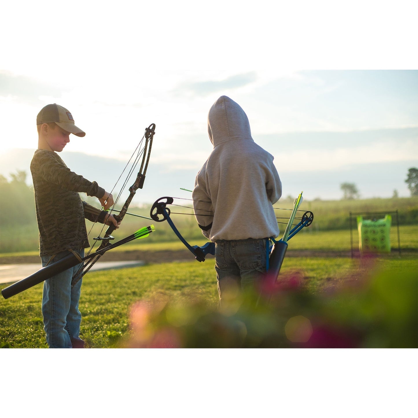 Genesis Archery Original Adjustable Left Handed Compound Bow, Orange (2 Pack) - 323554