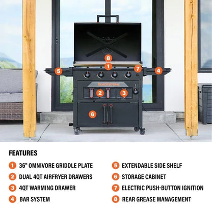 Blackstone - 36” Griddle Airfryer Combo
