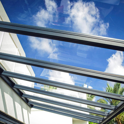 Palram - Canopia | Stockholm 11x17 ft Patio Cover - Gray/Clear - HG9455