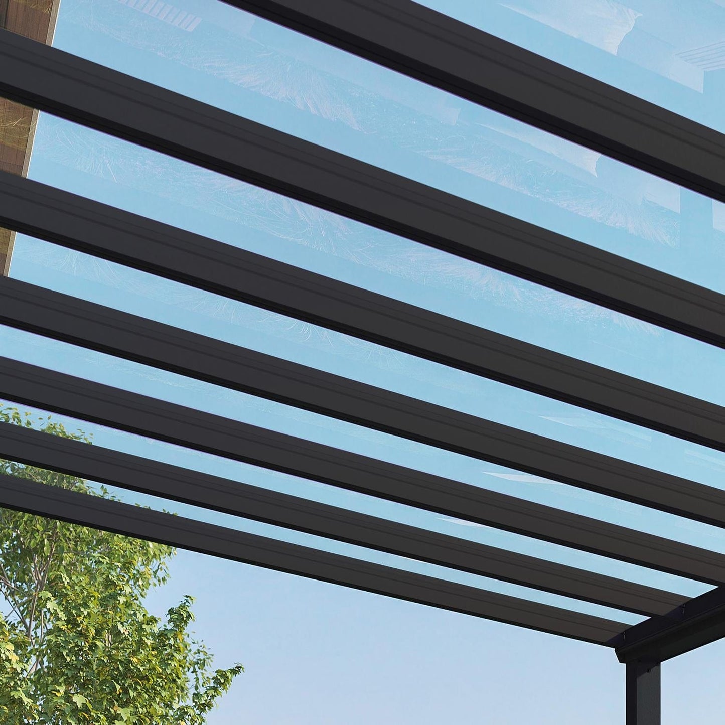 Palram - Canopia | Stockholm 11x24 ft Patio Cover - Gray/Clear - HG9463