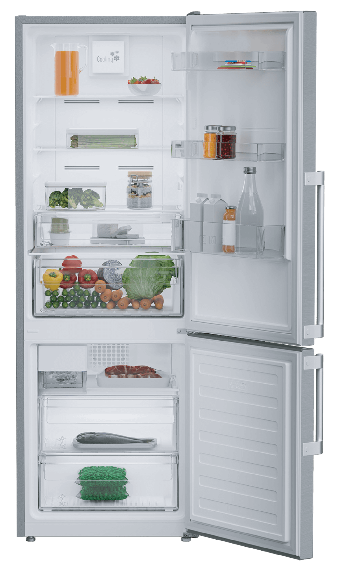 BLOMBERG APPLIANCES BRFB1046SS 24" Counter-Depth Bottom Freezer Refrigerator With Ice Maker in Stainless Steel With Gray Case - BRFB1046SS