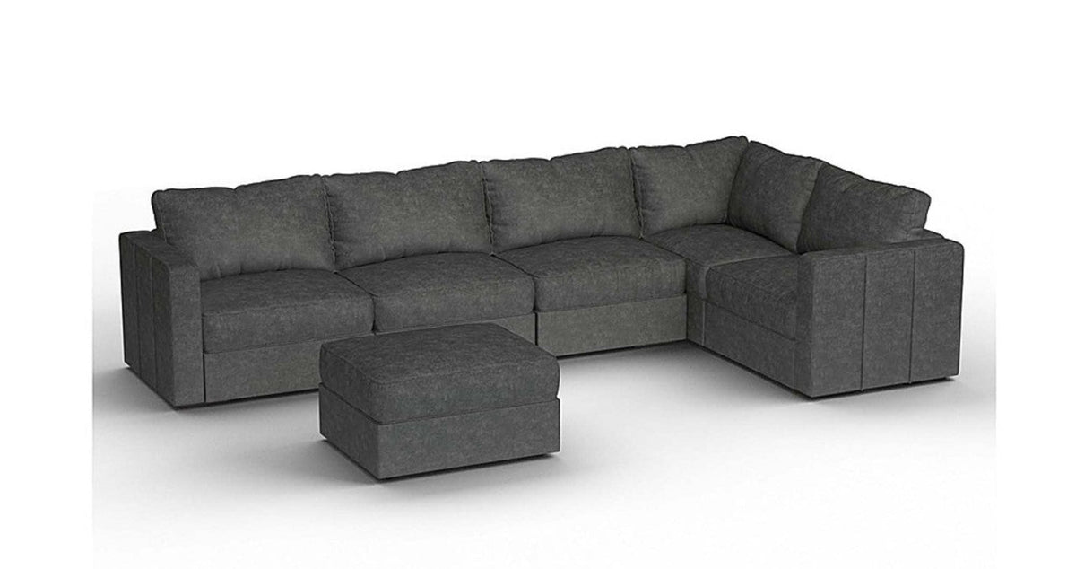 Lovesac – 6 Seats + 8 Sides Corded Velvet &amp; Standard Foam – Charcoal Grey - SKU_1773036368912_570