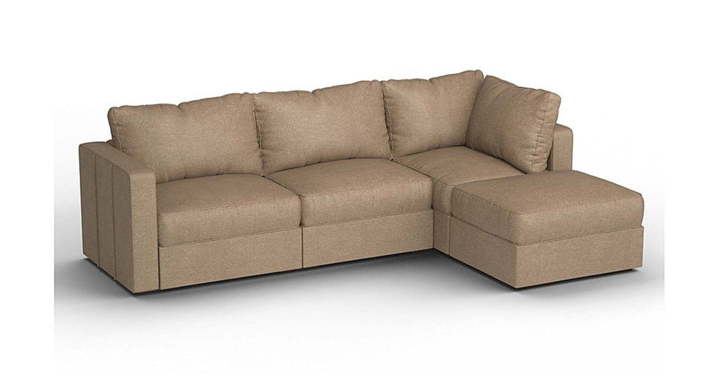 Lovesac – 4 Seats + 5 Sides Combed Chenille &amp; Standard Foam – Taupe - 1772863745534_491