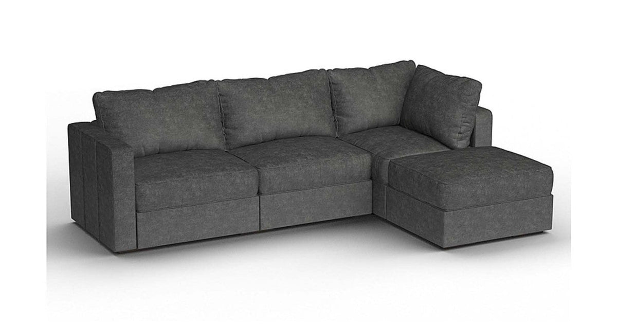 Lovesac – 4 Seats + 5 Sides Corded Velvet &amp; Standard Foam – Charcoal Grey - SKU_1772866982451_344