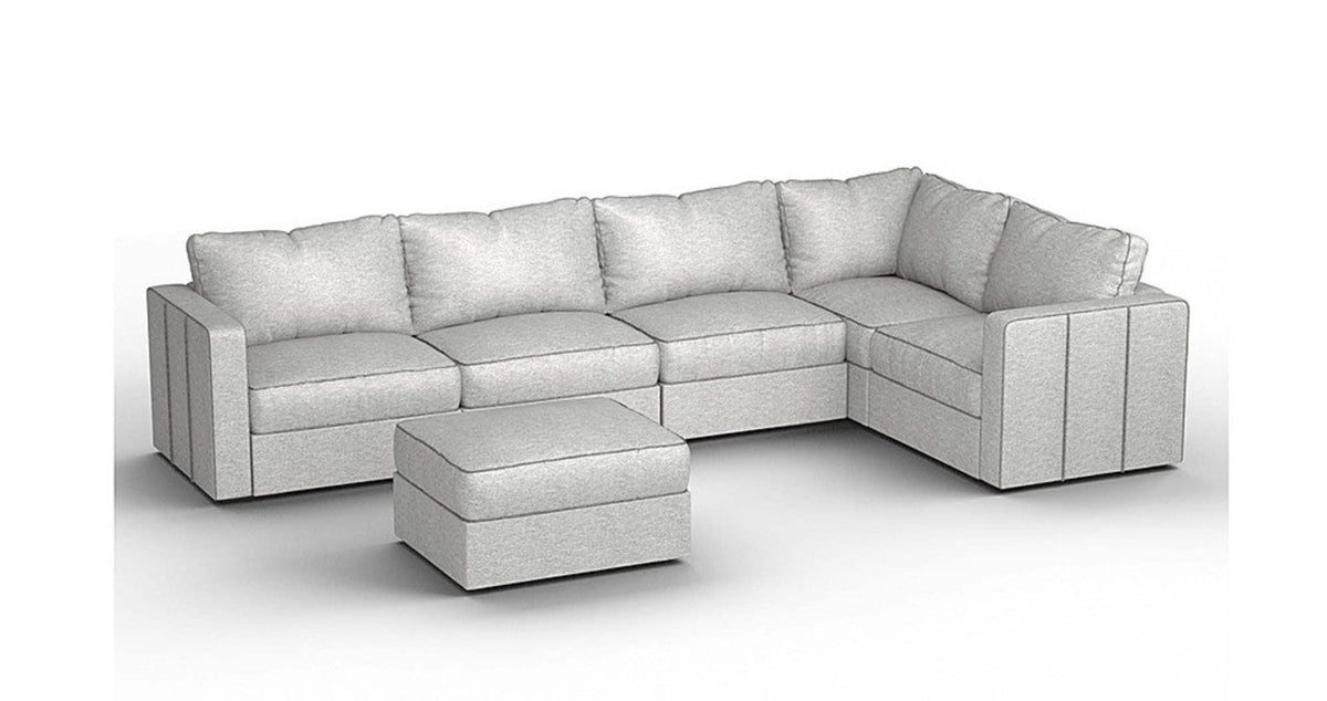Lovesac – 6 Seats + 8 Sides Luxe Chenille &amp; Standard Foam – Tonal Sterling - SKU_1772863264147_304
