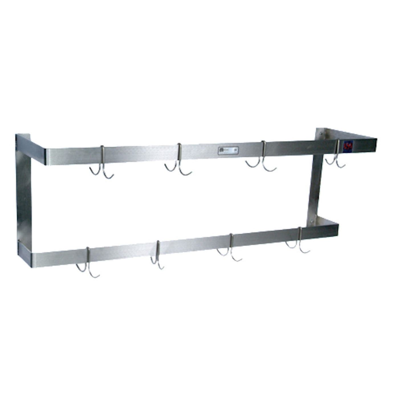 John Boos PRW24 Wall Mount 96" Double Bar Pot Rack - JBPRW24