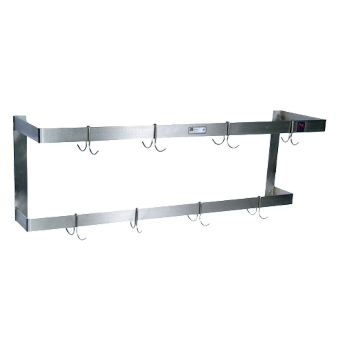 John Boos PRW24 Wall Mount 96" Double Bar Pot Rack - JBPRW24