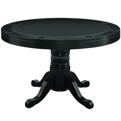 RAM Game Room 48" Texas Hold'em Game Table With Dining Top - GTBL48 BLK