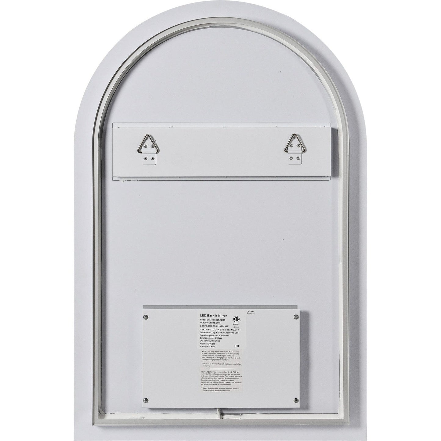 RenWil Blanca ArchRectangular LED Mirror NDD22M036 - MT2486