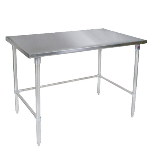 John Boos ST6-3672SBK Open Base 72" W x 36" D Stainless Steel Work Table - JBST63672SBK