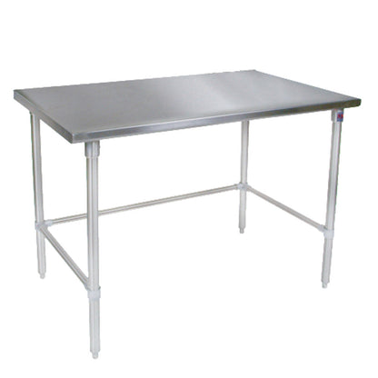 John Boos ST6-24108SBK Open Base 108" W x 24" D Stainless Steel Work Table - JBST624108SBK