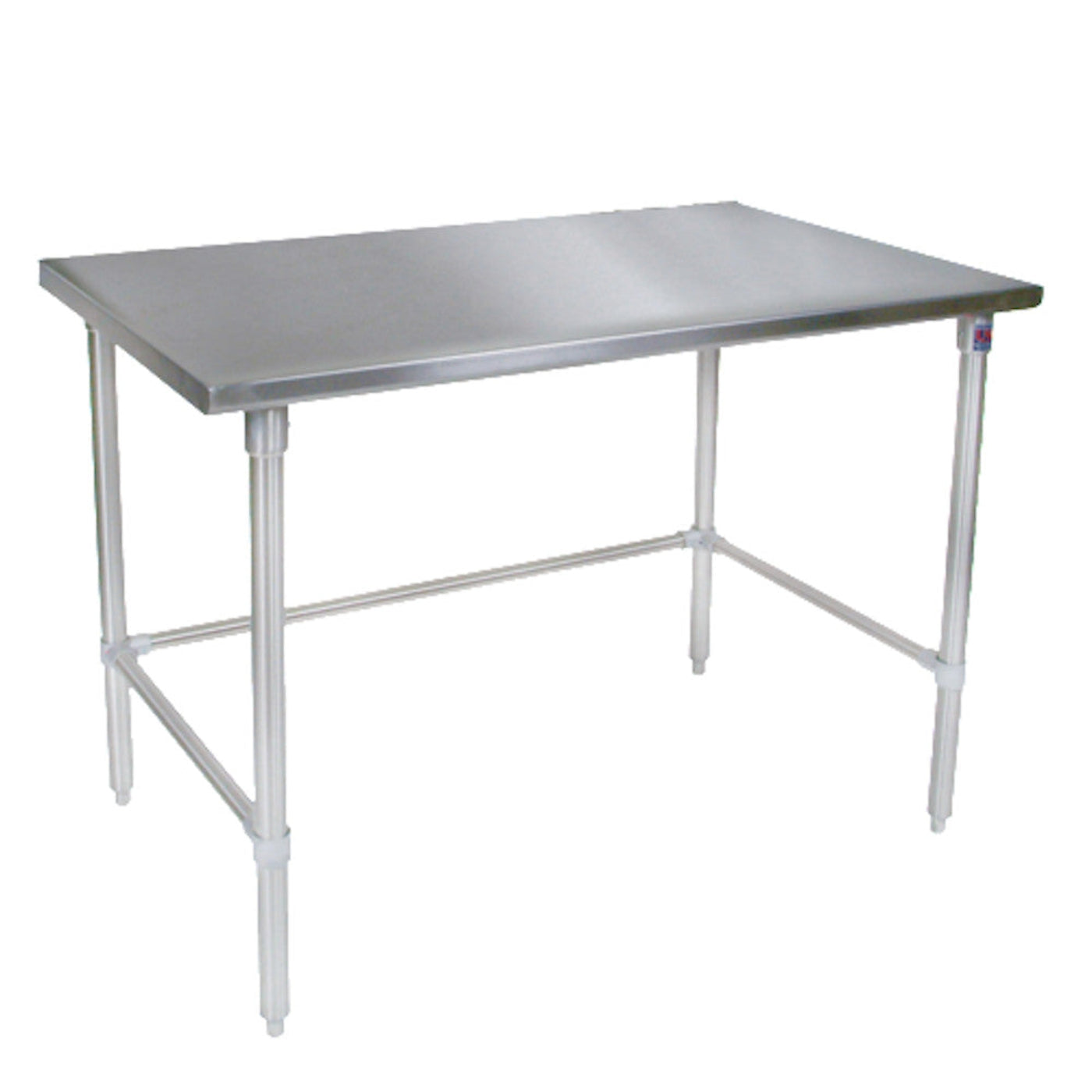 John Boos ST6-24108SBK Open Base 108" W x 24" D Stainless Steel Work Table - JBST624108SBK