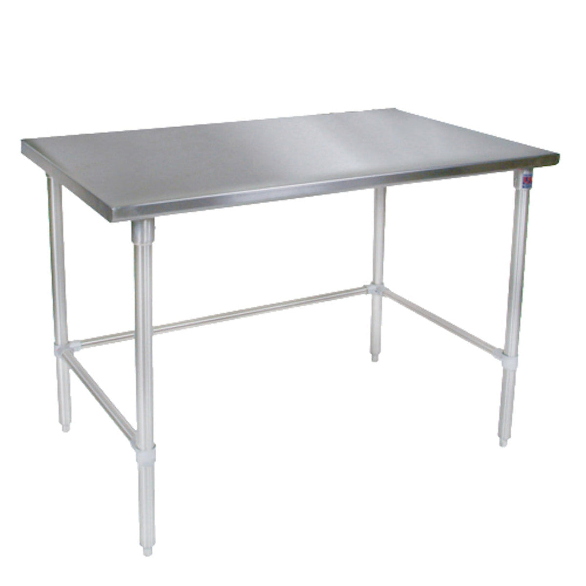 John Boos ST6-30120SBK Open Base 120" W x 30" D Stainless Steel Work Table - JBST630120SBK