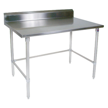 John Boos ST6R5-2484SBK Open Base 84" W x 24" D Stainless Steel Work Table - JBST6R52484SBK