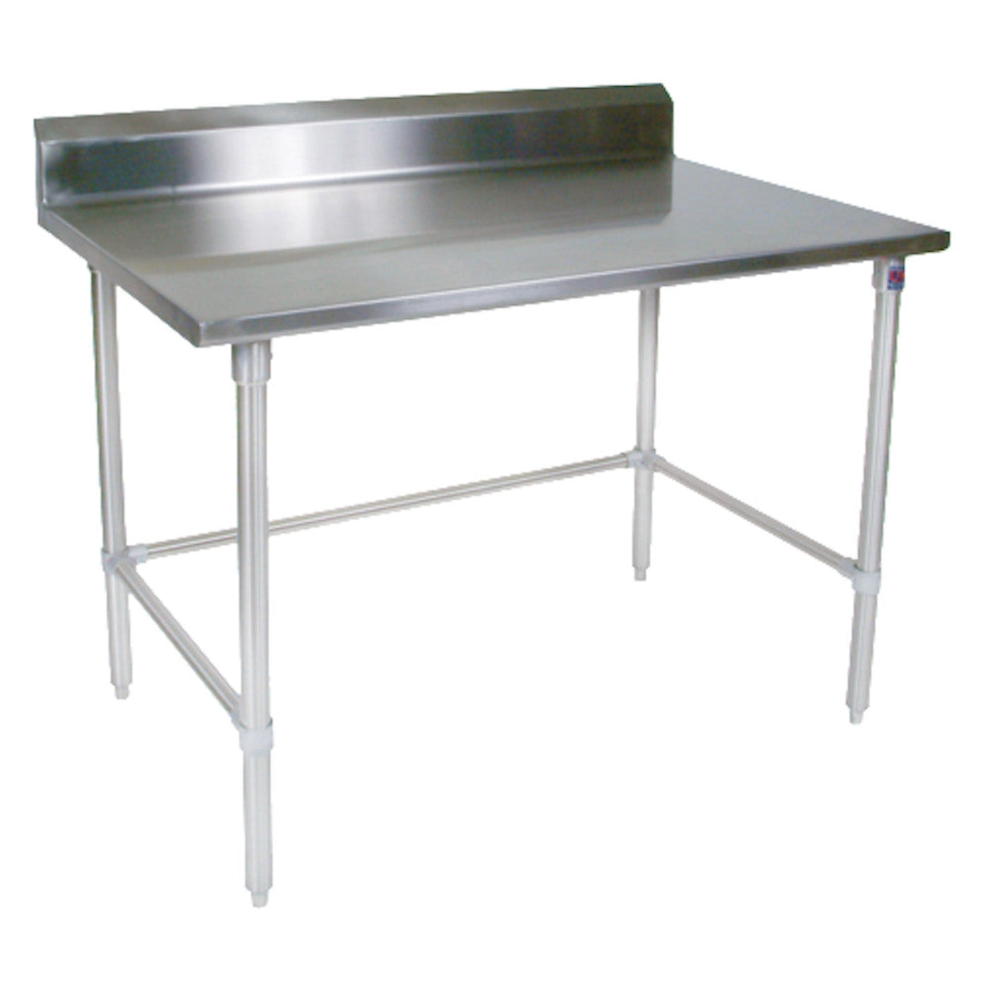 John Boos ST6R5-2484SBK Open Base 84" W x 24" D Stainless Steel Work Table - JBST6R52484SBK