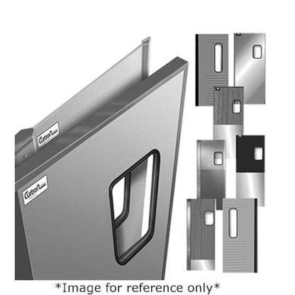 Curtron SPCD-30-SS-DBL-3648 36" x 47" Service-Pro Cafe Series 30 Swinging Door - CUSPCD30SSDBL3648