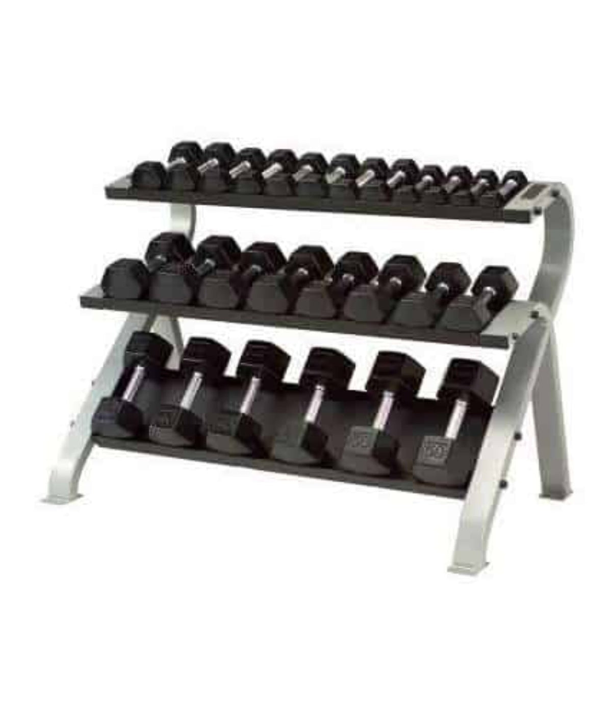TAG Fitness Rubber Hex Dumbbell set 5lb-75lb - 1770024675215_979