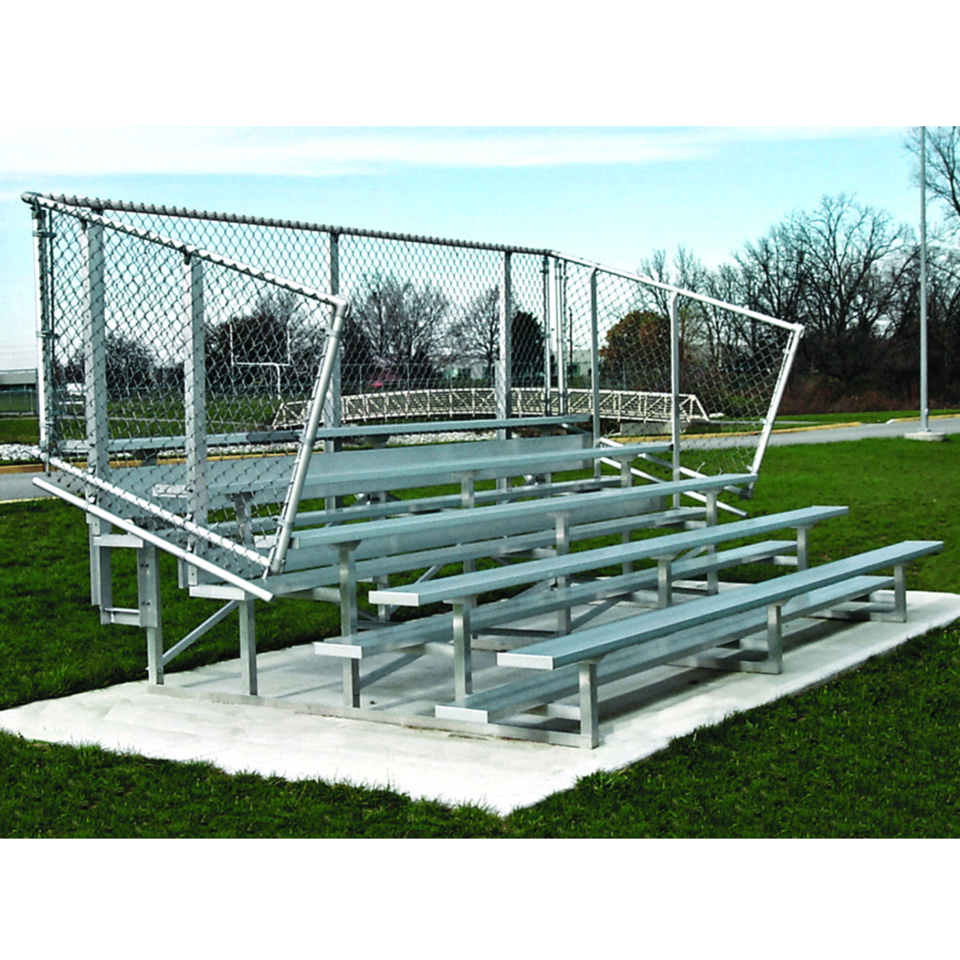 Bleacher 4 Row Deluxe or Standard Aluminum - BL427S
