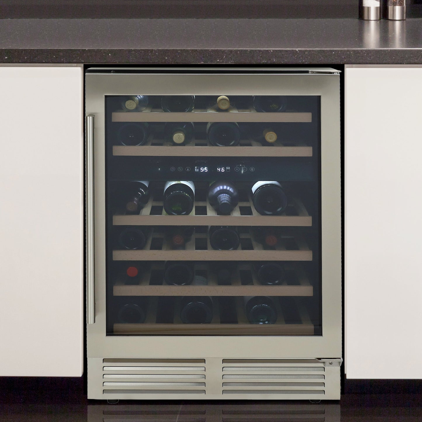 Avanti DESIGNER Series Dual-Zone Wine Cooler, 46 Bottle Capacity - WCD46DZ3S