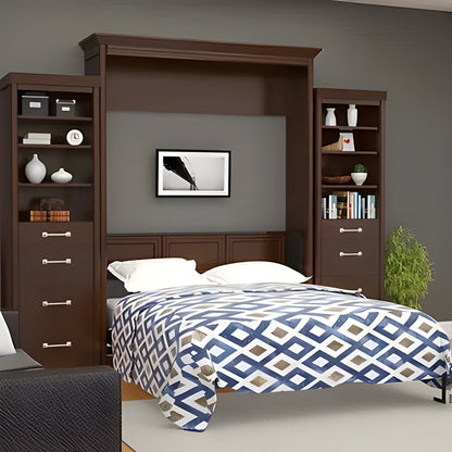 Horizontal Murphy Bed with Desk, Queen Size, by Leto Muro