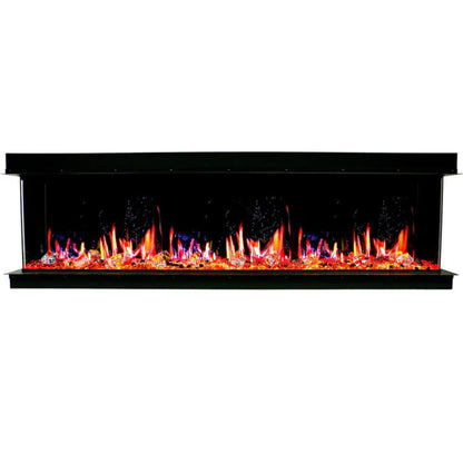 Litedeer Homes WarmCastle 60-in 3 Side Smart Electric Fireplace + Crushed Ice Rocks ZEF60T
