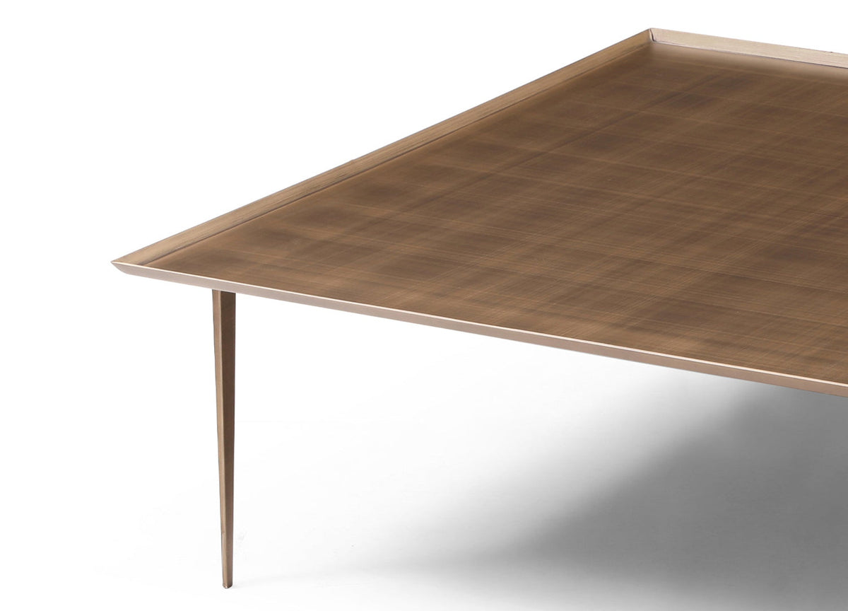 Whiteline Modern Living Nia Coffee Table in Brushed Bronze Color - CT1882-BRZ