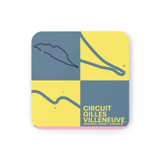 Circuit Gilles Villeneuve- Cork Back Coaster