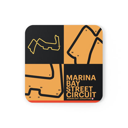 Marina Bay Street Circuit - Cork Back Coaster