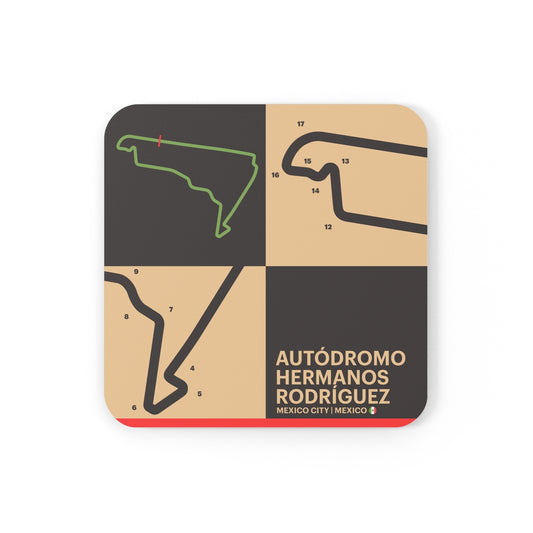 Autodromo Hermanos Rodriguez - Cork Back Coaster