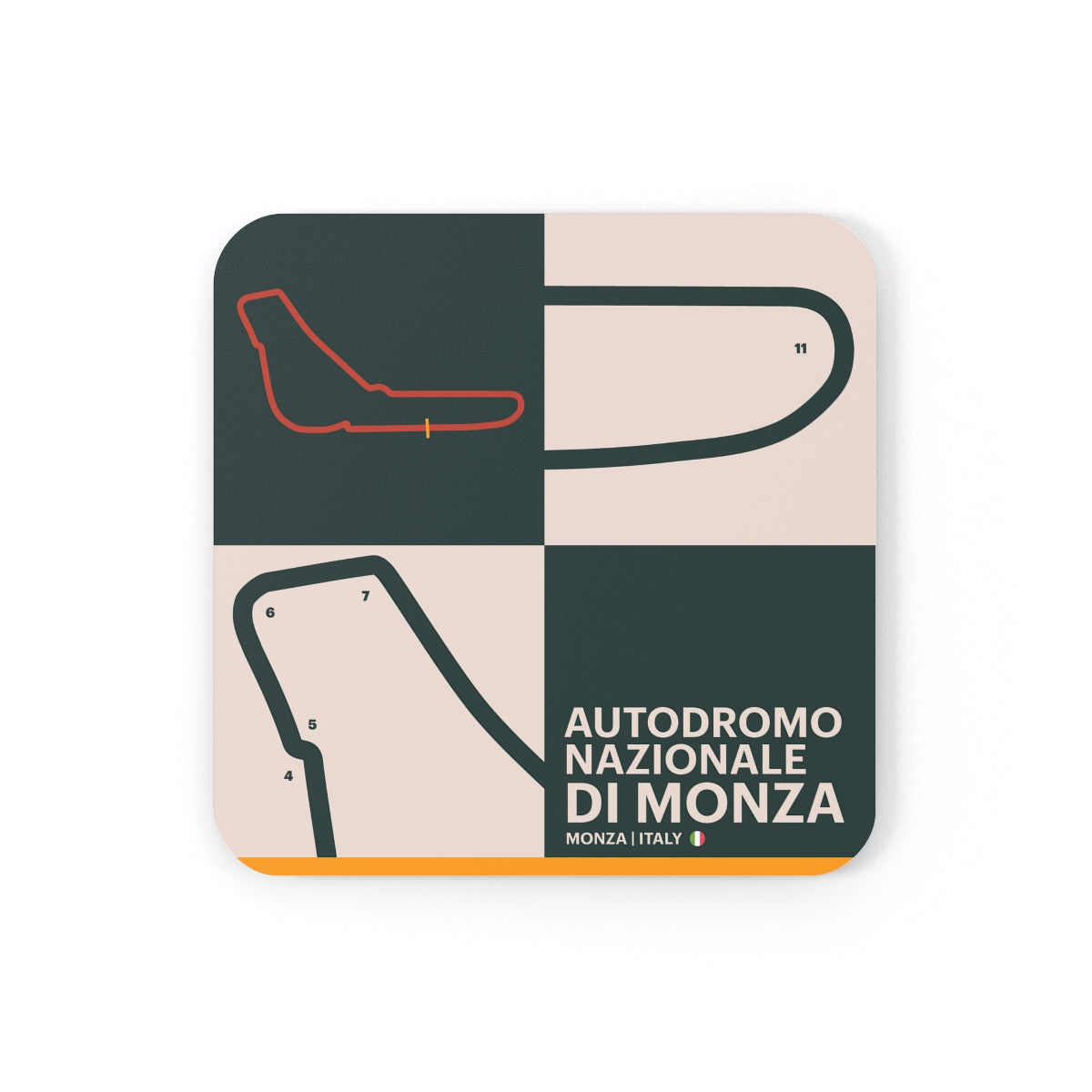 Monza - Cork Back Coaster