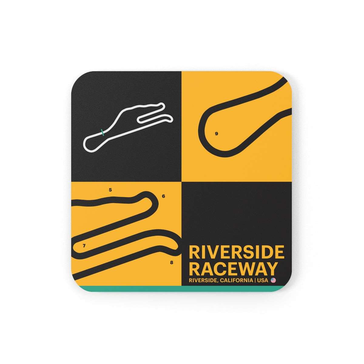 Riverside Raceway - Cork Back Coaster