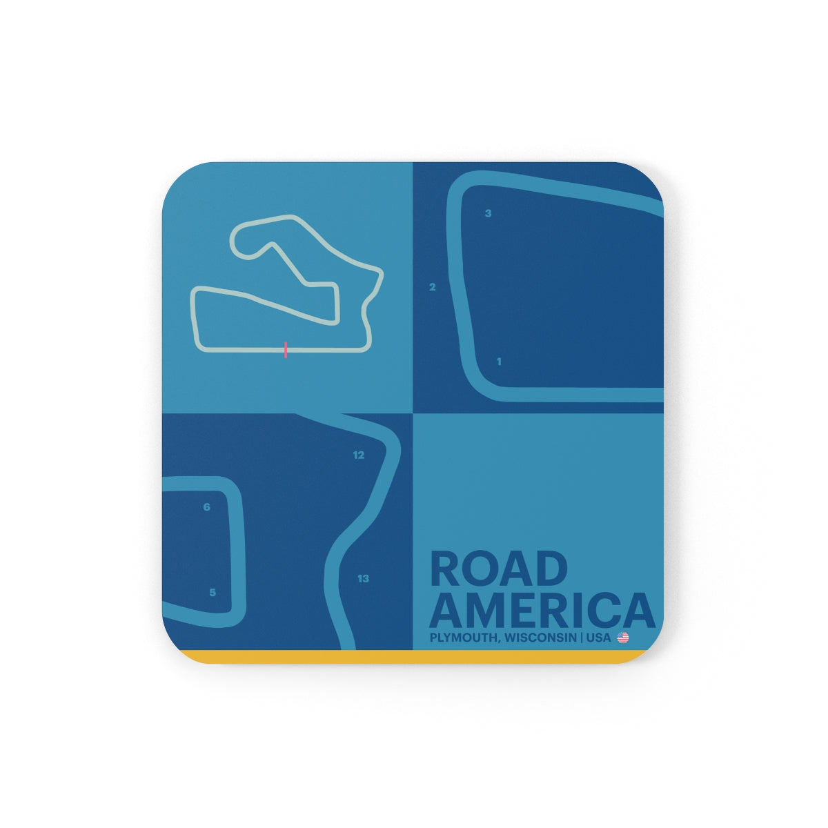 Road America - Cork Back Coaster