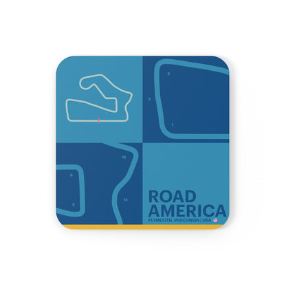 Road America - Cork Back Coaster