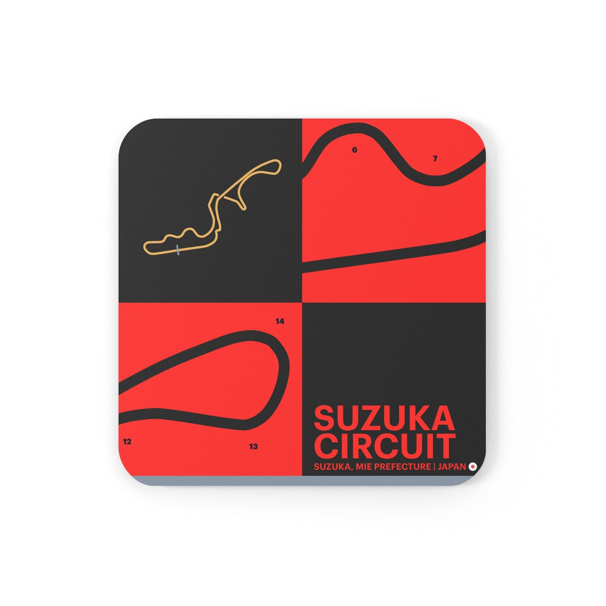 Suzuka Circuit - Cork Back Coaster