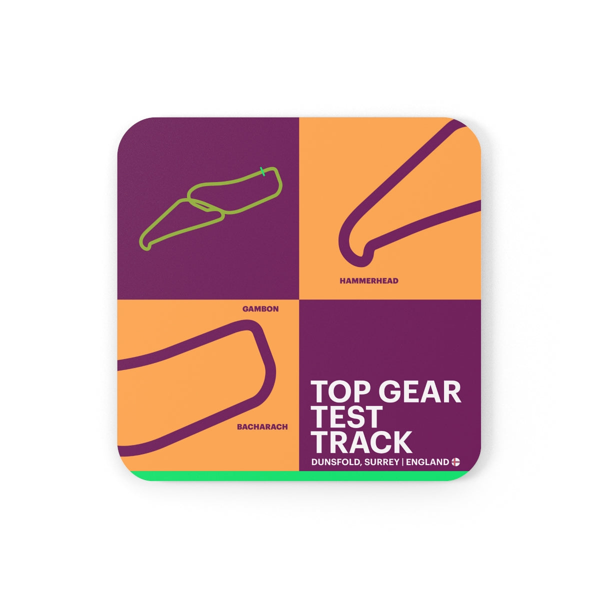 Top Gear Test Track - Cork Back Coaster